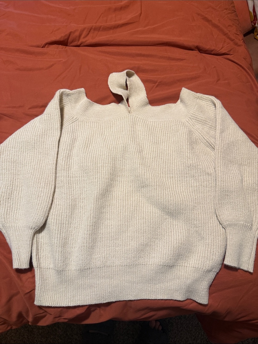 Forever 21 Cream halter neck Knit Sweater Top